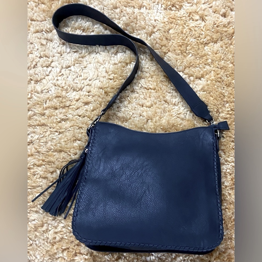Blue Messenger Crossbody Bag